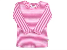 Joha blouse pink stripes merino wool/silk